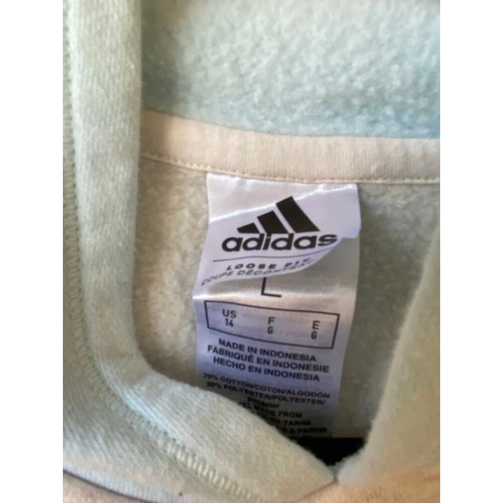 Adidas Kids’ Pastel Colorblock Hoodie - Size 14 - Picture 2 of 5